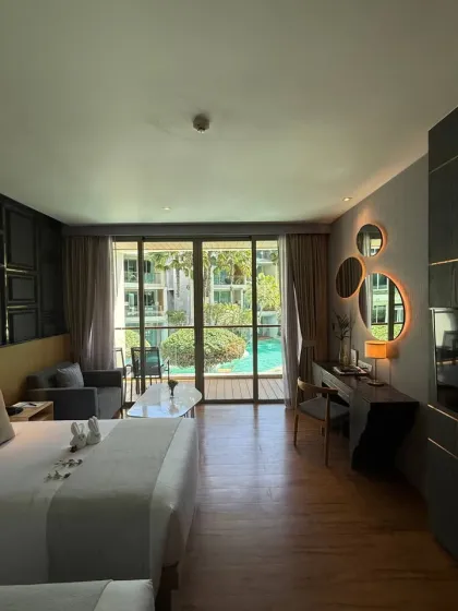 Luxuriöse 1-Zimmer-Wohnung mit Poolzugang im Wyndham Grand Nai Harn