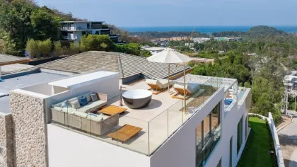 Villa avec piscine privée et vue mer à Layan, Phuket
