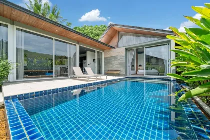 Zweizimmer-Poolvilla in der Nähe des Layan-Strandes