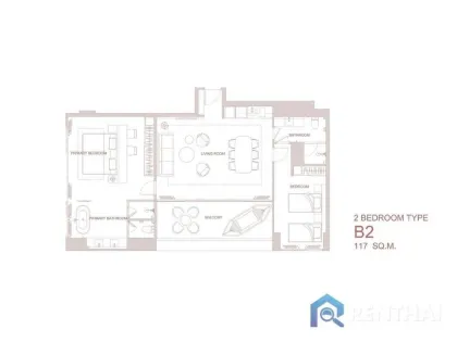 2-Zimmer-Eckwohnung in Surfhouse Residences, Thalang