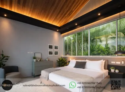 Villa de lujo con piscina de 3 habitaciones en comunidad boutique cerca de la Playa Mai Khao