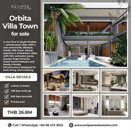 4-Bed, 5-Bath Luxury Villa for Sale in Orbita Villa Town, Rawai