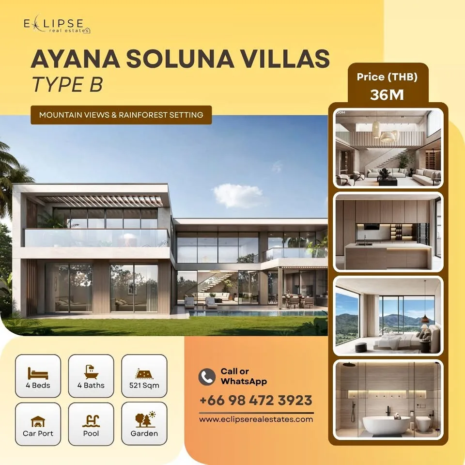Villa de lujo con piscina de 4 dormitorios en Ayana Soluna Villas Phuket