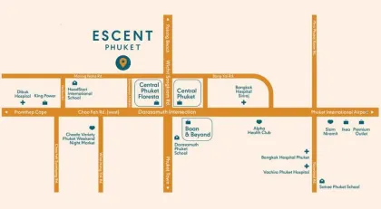 Condominio de 1 dormitorio en Escent Phuket cerca de Central Floresta