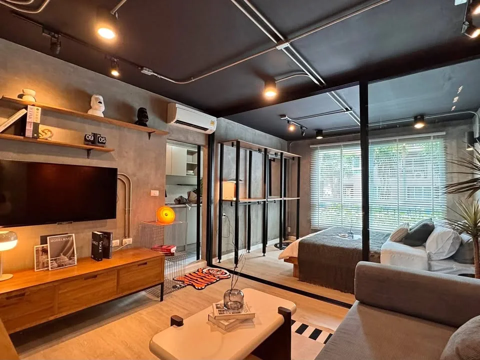 สตูดิโอโมเดิร์นวิวสระว่ายน้ำที่ Dcondo Creek, กะทู้
