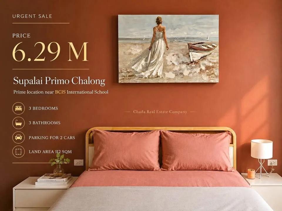 Maison Familiale Moderne à Supalai Primo Chalong, 3 Chambres 3 Salles de Bain