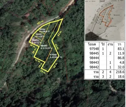 Land with Sea View for Villa Development in Phra Yai, Kamala