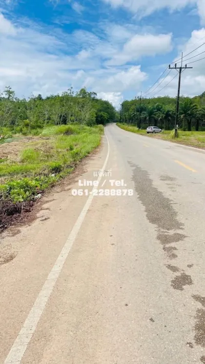 Terrain vacant de 1 rai avec ruisseau et accès route principale à Ban Loi Yung