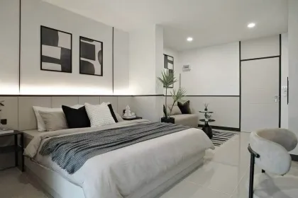 Appartement 1 chambre 1 salle de bain à Phanason City avec vue sur la montagne