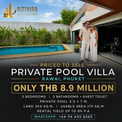 Villa avec piscine privée à Rawai, Phuket - 2 chambres, 3 salles de bain