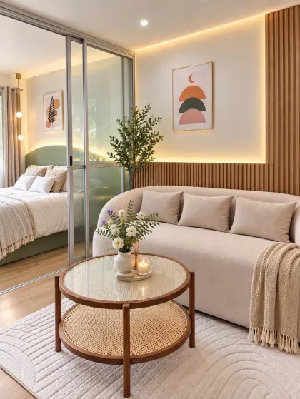 1-Zimmer-Wohnung in D Condo Kathu, renoviert mit Poolblick