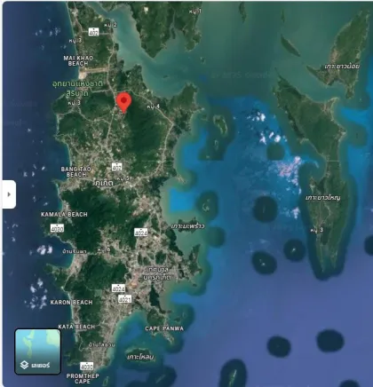 Terrain de 5 Rai à Thalang à vendre pour 35 millions THB