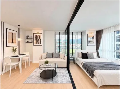 คอนโดมุม 1 ห้องนอน วิวภูเขาที่ DCondo Creek, เชิงทะเล