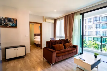 1 Schlafzimmer, 1 Bad Wohnung mit Poolblick nahe dem Strand