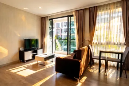 1 Schlafzimmer, 1 Bad Wohnung mit Poolblick nahe dem Strand
