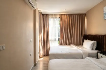 1 Schlafzimmer, 1 Bad Wohnung mit Poolblick nahe dem Strand