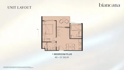 Apartamento 1 dormitorio 1 baño en The Title Biancana Playa Surin