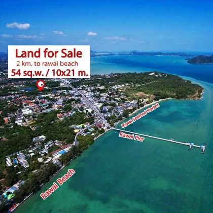 Terrain à vendre près de la plage de Rawai - 81 Wah (324 m²)