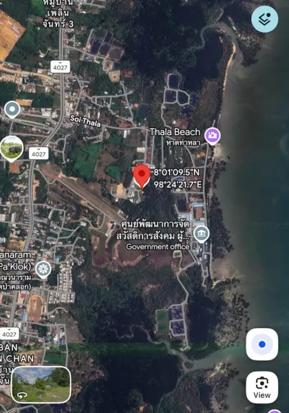 Terrain à vendre à Tha La - Pa Klok 100 Wah près de la mer à Phuket