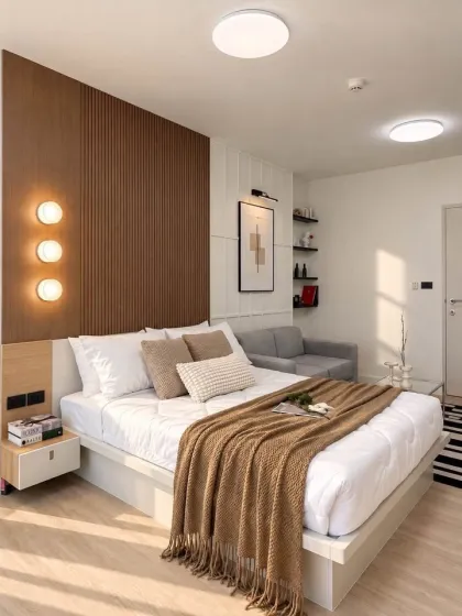 Moderno departamento de 1 dormitorio con vista a la ciudad y montañas en Supalai Park Downtown Phuket