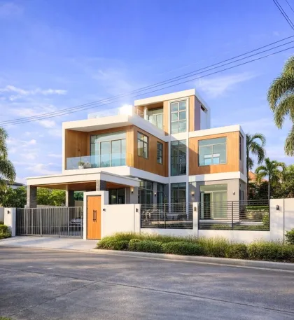 New 4-Bedroom Pool Villa Under Construction in Chalong