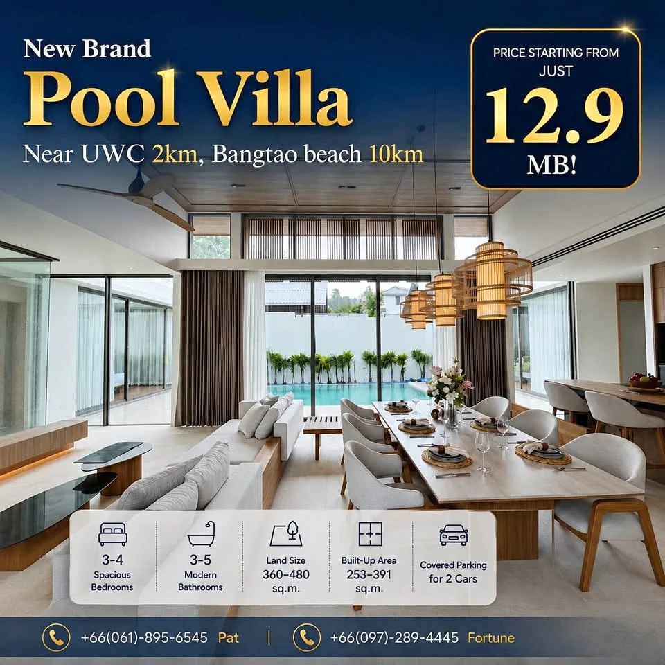 Nouvelle villa avec piscine proche de l'UWC et plage de Bangtao