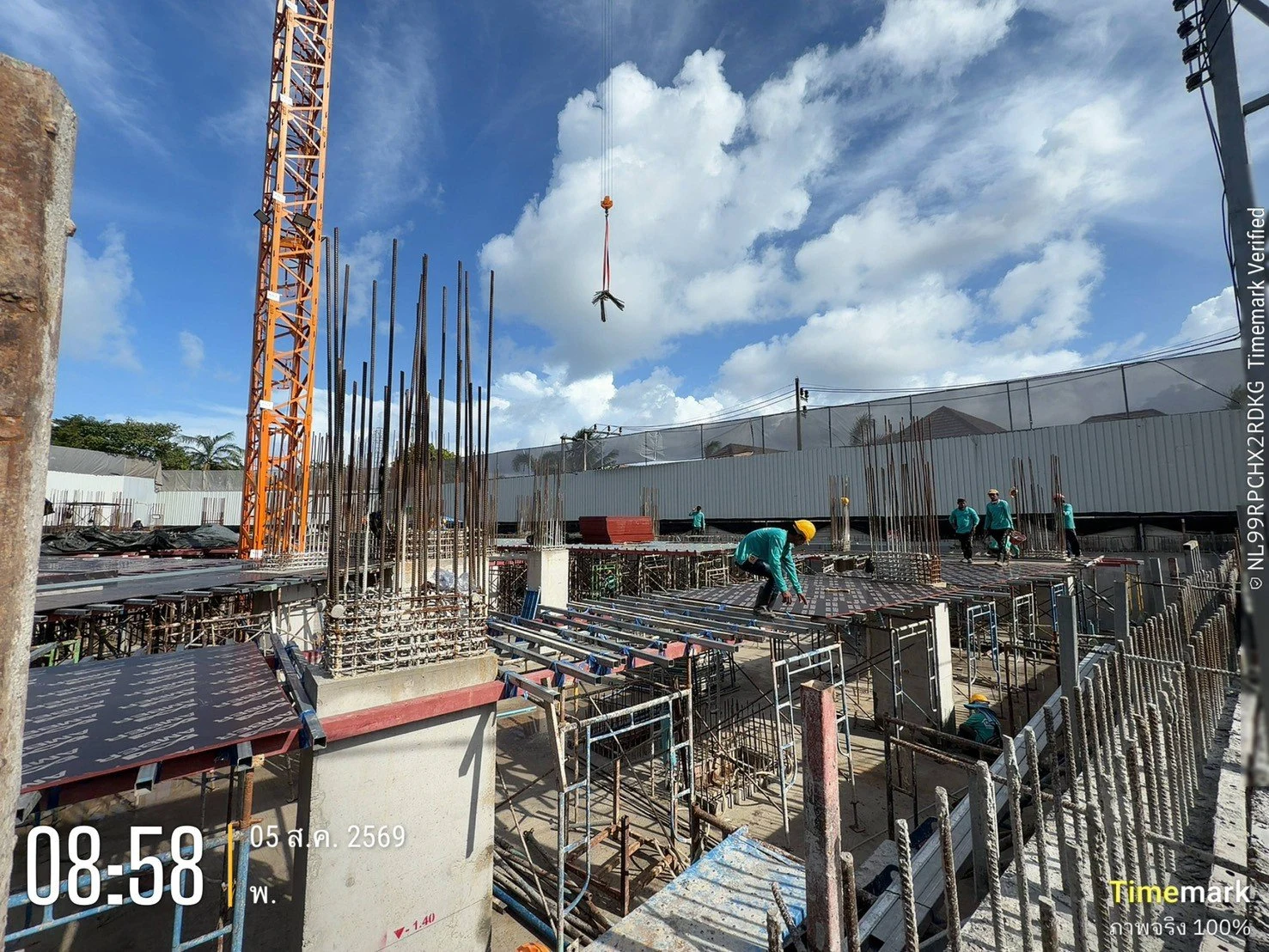 Official construction photograph · update dated 8 August 2026