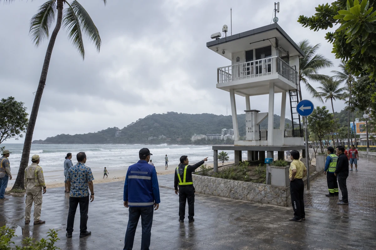 Phuket revisa torres y rutas de evacuación por tsunami en Kata, Patong y Kamala